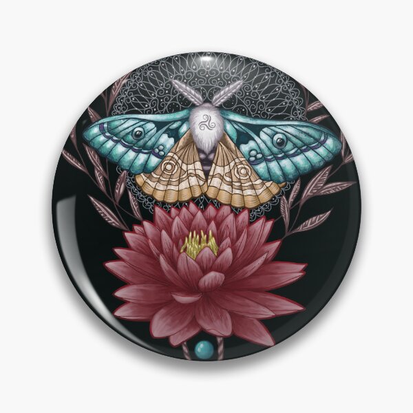 Item preview, Triskel Lotos Moth on Mandala ornament designed and sold by PolaMaku.