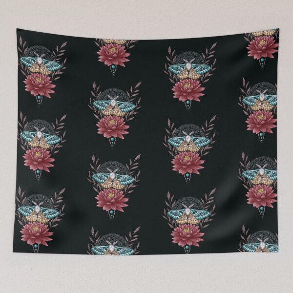 Item preview, Triskel Lotos Moth on Mandala ornament designed and sold by PolaMaku.