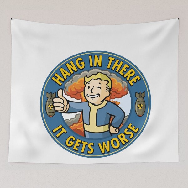 Item preview, Hang in there it gets worse chaotic thumbs up designed and sold by SkeletonsDanger.