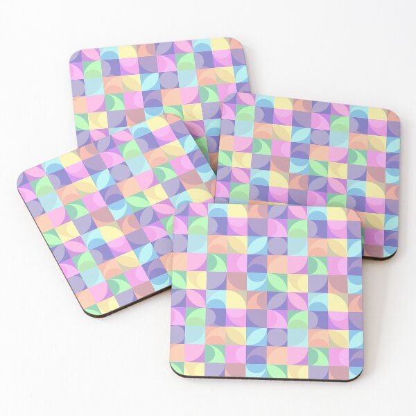 Item preview, Pastel Geo Circle — Retro Rainbow Cozy Home Décor designed and sold by BeaconMarketing.