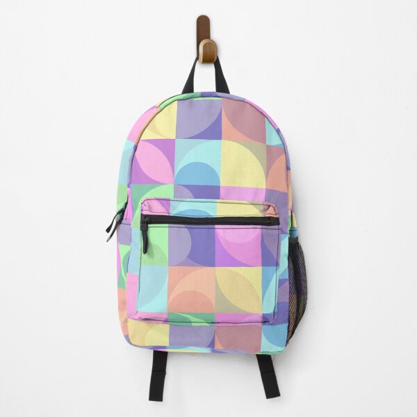 Item preview, Pastel Geo Circle — Retro Rainbow Cozy Home Décor designed and sold by BeaconMarketing.