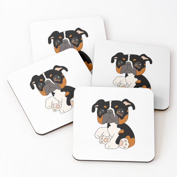 Item preview, American Bulldog Littlest Pet Shop Style | LPS Fan Art designed and sold by Spotted Doodles.