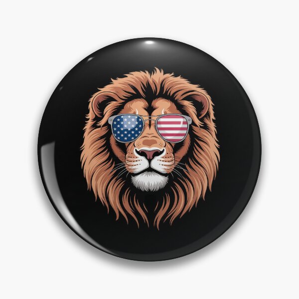 Item preview, Patriotic Lion USA American Flag Sunglasses 4th Of July  designed and sold by DigitaldeligArt.