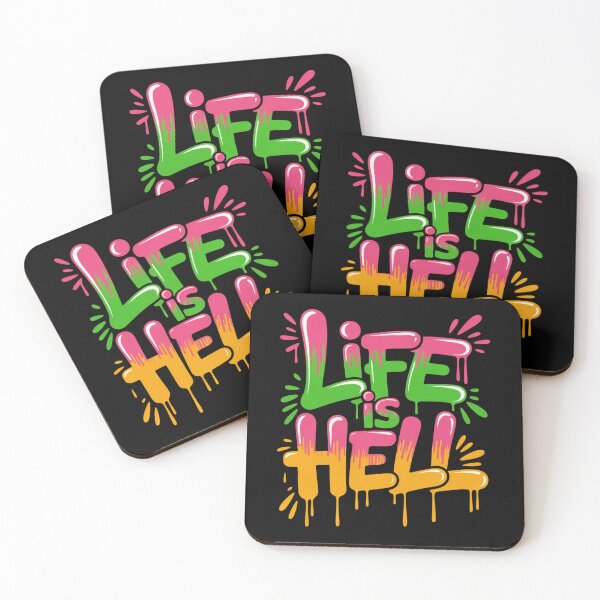 Item preview, Life Is Hell Colorful Grafitti Design designed and sold by Peter Stawicki.