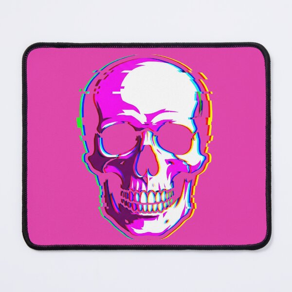 Item preview, Glitch Skull Cyberpunk Neon Distortion Art designed and sold by MarCinu Art.