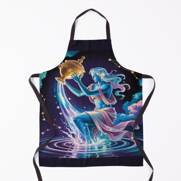 Item preview, Celestial Aquarius Water Bearer | Golden Jug Nebula Goddess designed and sold by Midnight Veil Designs.