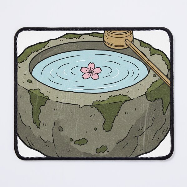 Item preview, Japanese Zen Garden Stone Basin Ukiyo-e designed and sold by LazyOrbitStudio.