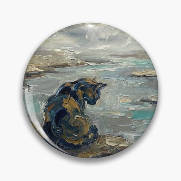 Item preview, Lonely Cat by the River  designed and sold by OneeDesigns.