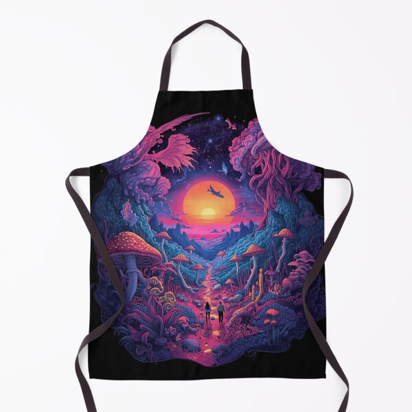 Item preview, Psychedelic Dream Forest Landscape – Neon Surreal Visionary Art designed and sold by PLUSHIWORLDtm.