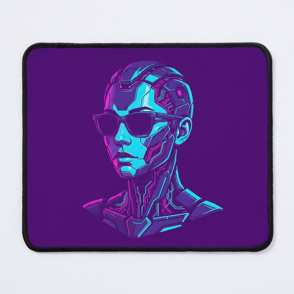 Item preview, Neon Cyberpunk Android Sunglasses Synthwave designed and sold by MarCinu Art.