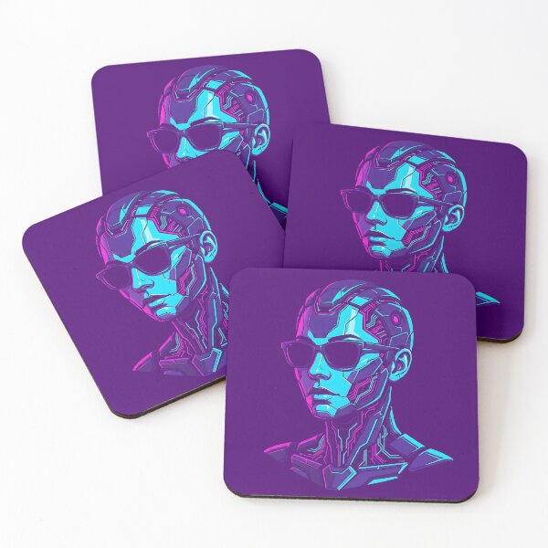 Item preview, Neon Cyberpunk Android Sunglasses Synthwave designed and sold by MarCinu Art.