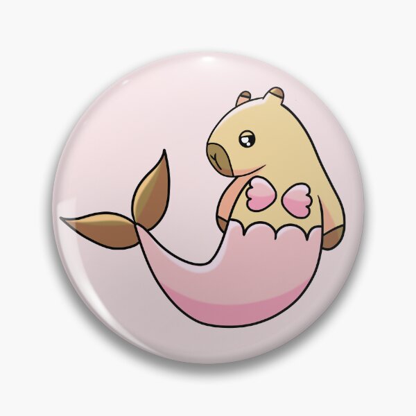 Item preview, Cute Kawaii Capybara With a Mermaid Tail (Once Upon a Capybara).   designed and sold by Hannahi8.