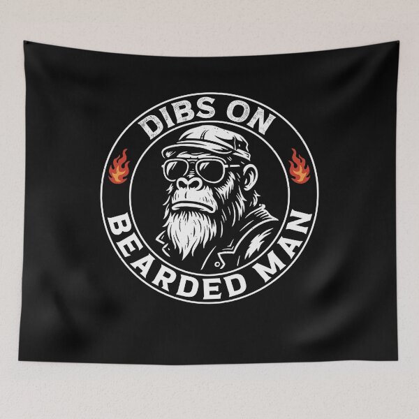 Item preview, Dibs On The Bearded Man Funny Monkey Beard Lover designed and sold by gunaone-design.