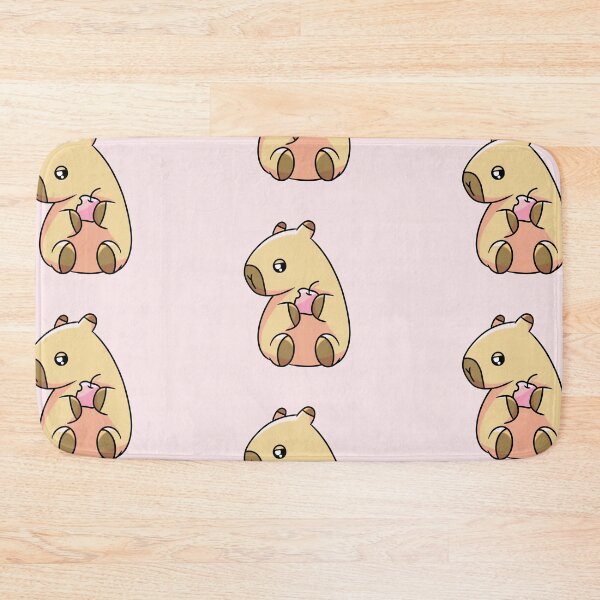 Item preview, Cute Kawaii Capybara Holding a Bitten Apple (Once Upon a Capybara). designed and sold by Hannahi8.