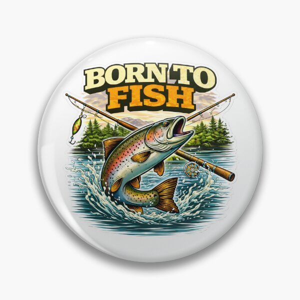 Item preview, Born to Fish – Vintage Fishing Lifestyle Design designed and sold by SVALANART.