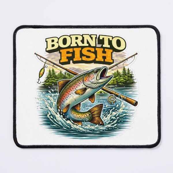 Item preview, Born to Fish – Vintage Fishing Lifestyle Design designed and sold by SVALANART.