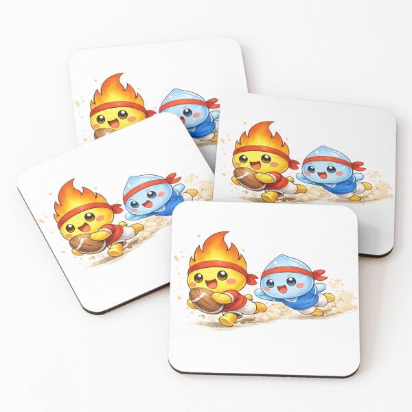 Item preview, Cute Elemental Kids Playing Rugby designed and sold by Moonya26.