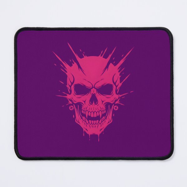 Item preview, Neon Pink Skull Cyberpunk Splatter Grunge designed and sold by MarCinu Art.
