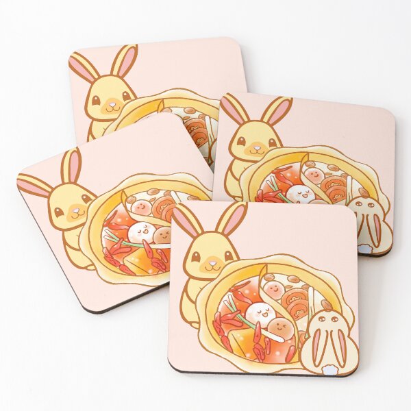 Item preview, Cute Bunnies Kawaii Hot Pot Feast designed and sold by Kanniax.