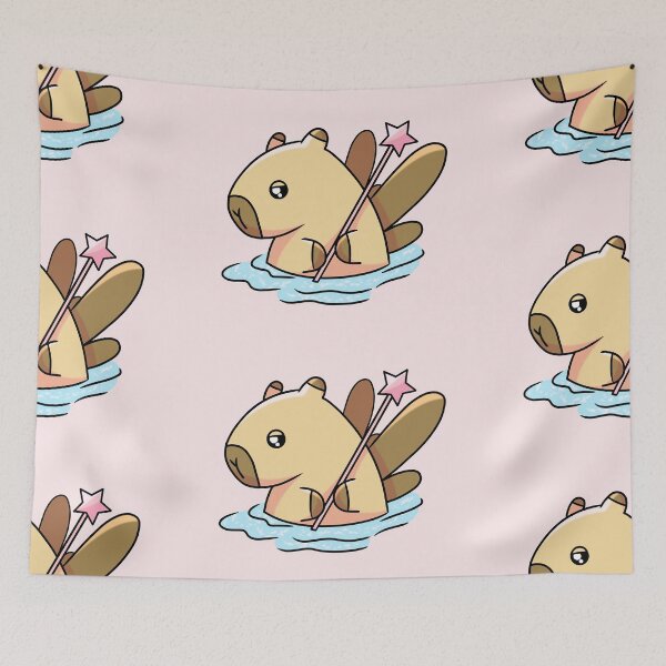 Item preview, Cute Kawaii Capybara with Wings and a Fairy Wand (Once Upon a Capybara). designed and sold by Hannahi8.