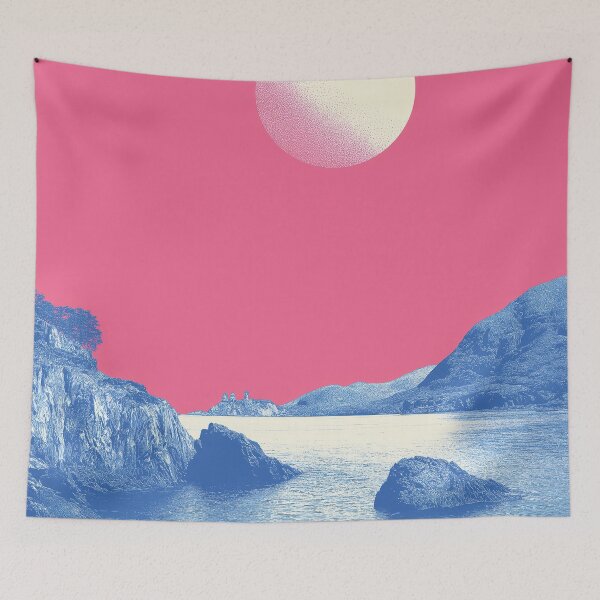 Item preview, Coastal Landscape Modern Print Ocean Scenery Wall Decor designed and sold by PhantomPaper.