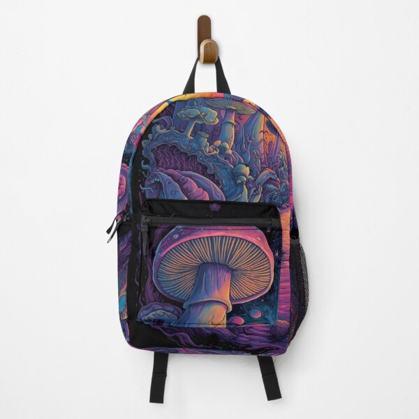 Item preview, Psychedelic Dreamscape Forest Path – Neon Surreal Landscape Art designed and sold by PLUSHIWORLDtm.