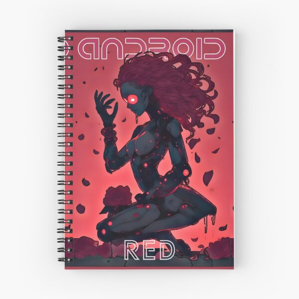 Item preview, Cyber Gothic Red Android | Dark Sci-Fi Fantasy designed and sold by Neer arts.