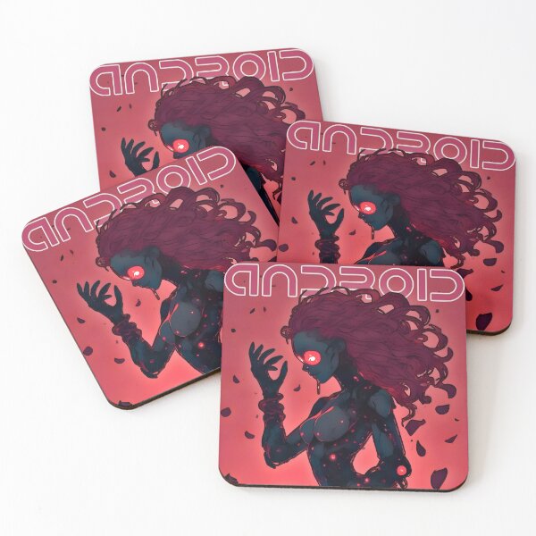 Item preview, Cyber Gothic Red Android | Dark Sci-Fi Fantasy designed and sold by Neer arts.