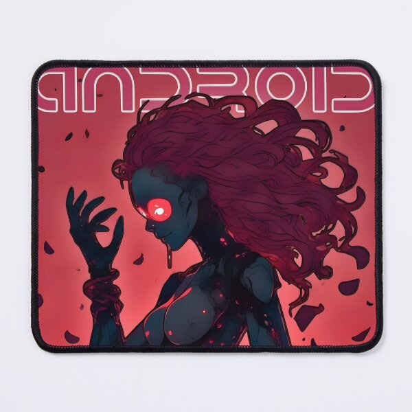 Item preview, Cyber Gothic Red Android | Dark Sci-Fi Fantasy designed and sold by Neer arts.