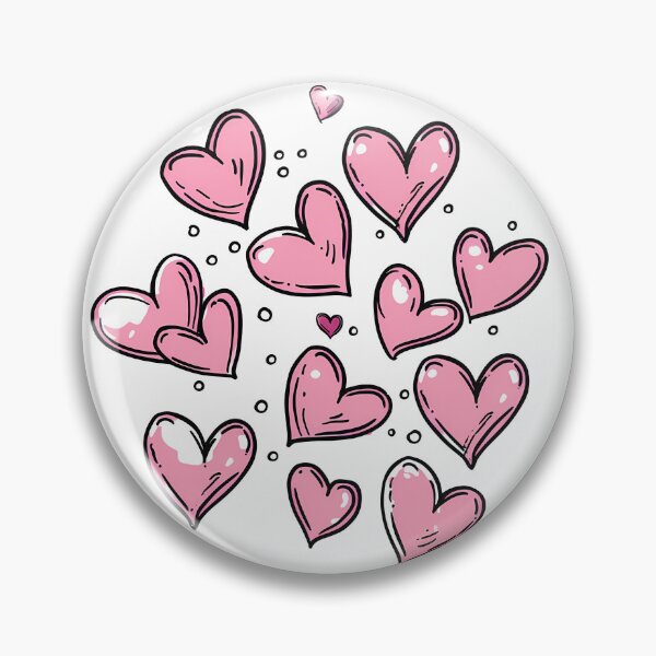Item preview, Pink Bubble Hearts Saint Valentine's Day - Cute Glossy Doodle Love Cluster Art Print designed and sold by DesignArtist.ia.