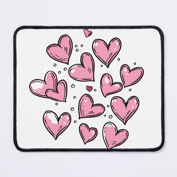 Item preview, Pink Bubble Hearts Saint Valentine's Day - Cute Glossy Doodle Love Cluster Art Print designed and sold by DesignArtist.ia.