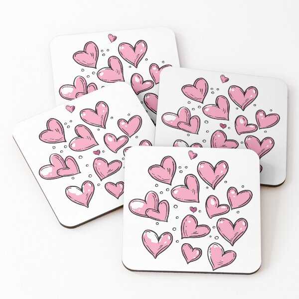Item preview, Pink Bubble Hearts Saint Valentine's Day - Cute Glossy Doodle Love Cluster Art Print designed and sold by DesignArtist.ia.