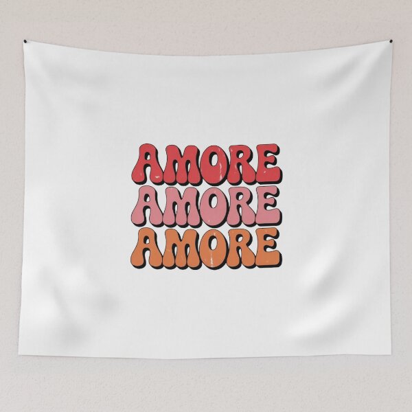 Item preview, Wavy Amore Text - Retro 70s Typography designed and sold by ItaloVibes.