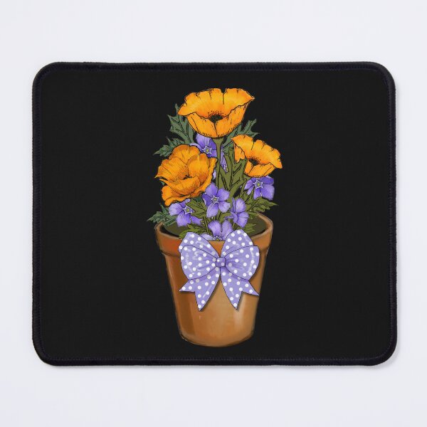 Item preview, Pot of Flowers with Polka Dotted Bow designed and sold by JoyfulWhimsy.