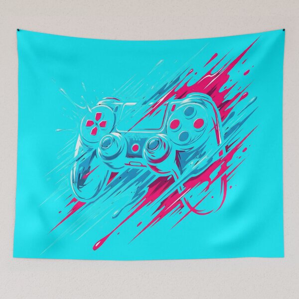Item preview, Neon Controller Splatter Glitch Art designed and sold by MarCinu Art.