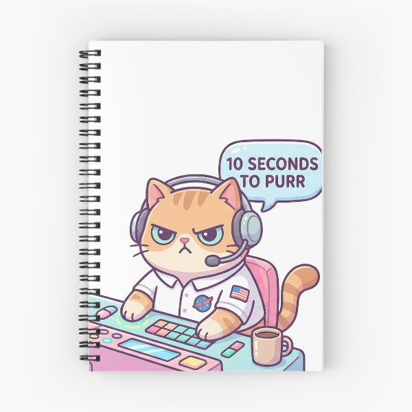 Item preview, Space Cat Mission Control - 10 Seconds To Purr designed and sold by LazyOrbitStudio.