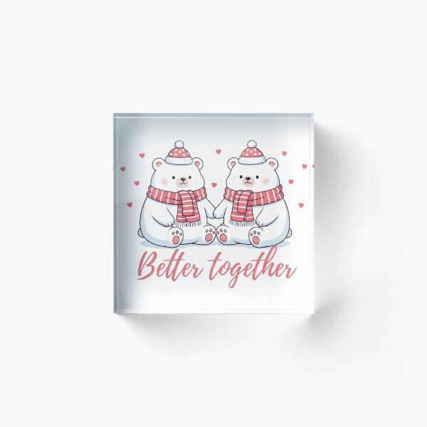 Item preview, Mejor juntos: Ilustración de una linda pareja de osos de San Valentín designed and sold by soletstudio.