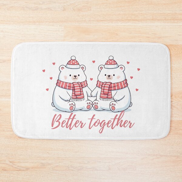 Item preview, Better Together – Cute Valentine Bears Couple Illustration designed and sold by soletstudio.