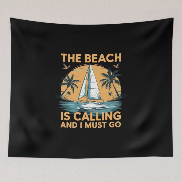 Item preview, Summer Time The Beach Is Calling And I Must Go Sailboat  designed and sold by DigitaldeligArt.