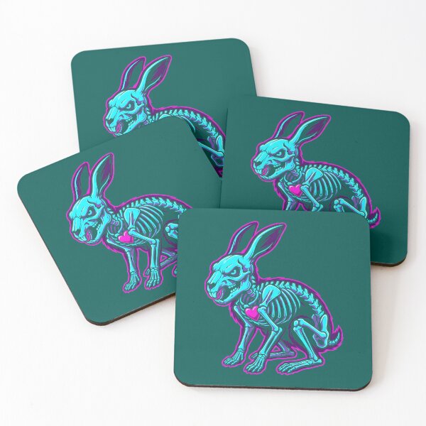 Item preview, Neon Skeleton Rabbit Cyberpunk X-Ray Heart designed and sold by MarCinu Art.