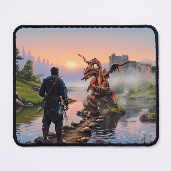 Item preview, Dragon Keep Dawn - Fantasy Adventure Art designed and sold by Theos-Realm.