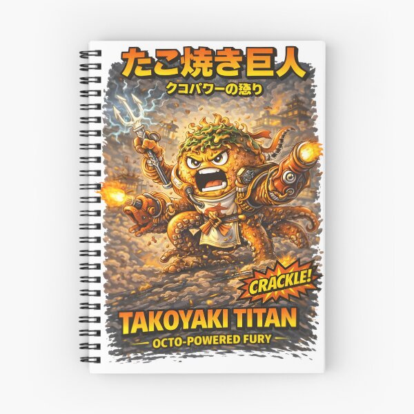 Item preview, Takoyaki Titan – Octo-Powered Fury | Japanese Street Food Kaiju Warrior designed and sold by Snackwear Apparel.