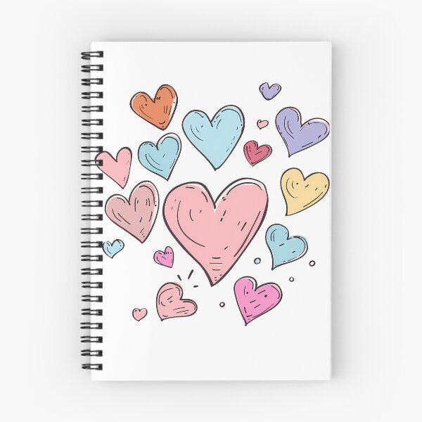 Item preview, Pastel Rainbow Doodle Hearts Saint Valentine's Day - Cute Scattered Love Pattern Art Print designed and sold by DesignArtist.ia.
