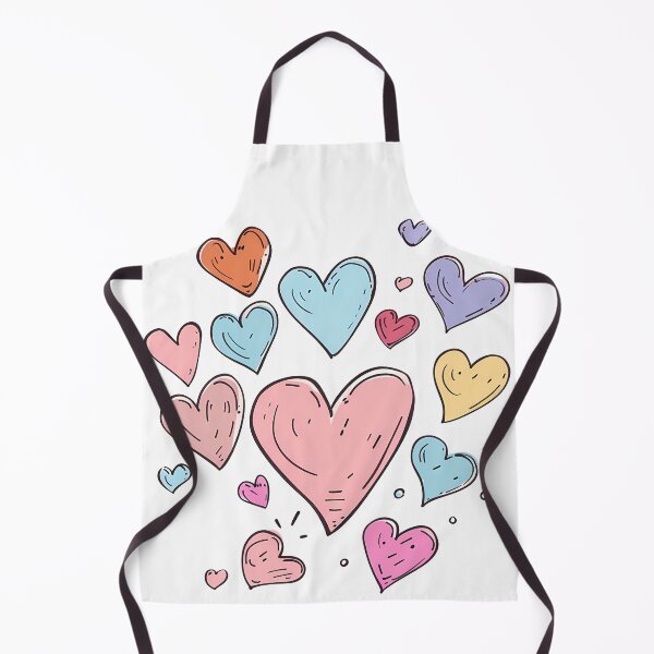 Item preview, Pastel Rainbow Doodle Hearts Saint Valentine's Day - Cute Scattered Love Pattern Art Print designed and sold by DesignArtist.ia.
