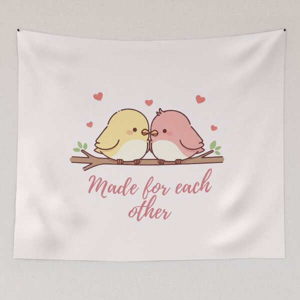 Item preview, Made for Each Other – Cute Love Birds Valentine Design designed and sold by soletstudio.