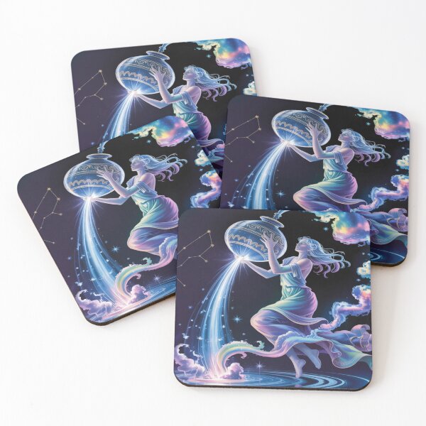 Item preview, Dynamic Aquarius Water Bearer | Nebula Constellation Goddess designed and sold by Midnight Veil Designs.