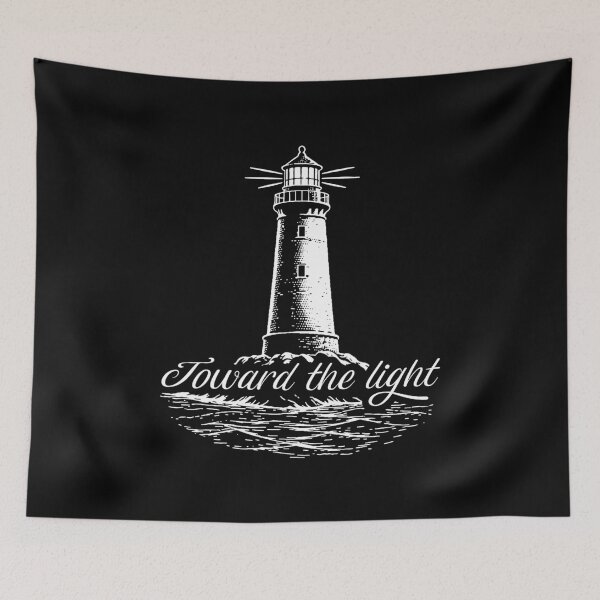 Item preview, Toward the light Lighthouse Illustration designed and sold by MySimpleFlow.