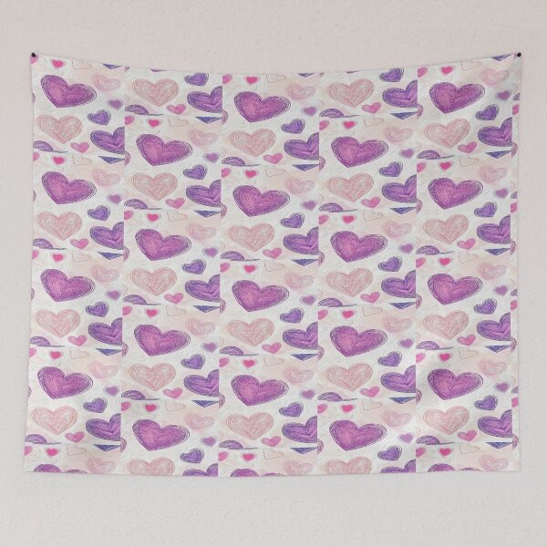 Item preview, Heartful Sketch of Purple and Pink Heart Drawing  designed and sold by NivyasArtistry.