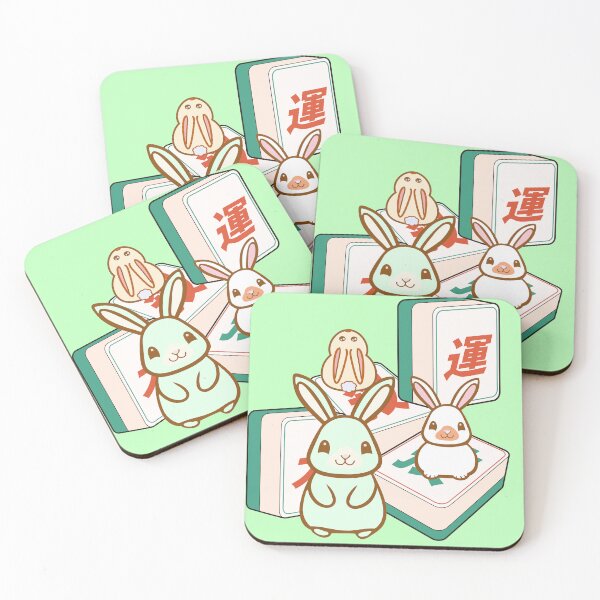 Item preview, Kawaii Bunnies and Mahjong Tiles designed and sold by Kanniax.