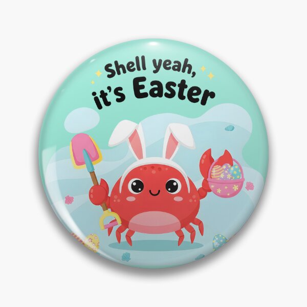Item preview, Shell Yeah, It’s Easter – Cute Crab With Bunny Ears Easter Illustration designed and sold by Sea Gem.